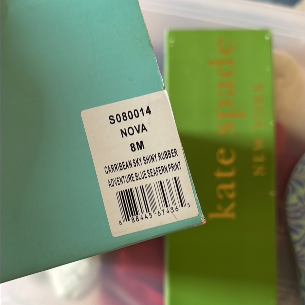 Kate Spade Blue and Green Flip Flops - Picture 2 of 2
